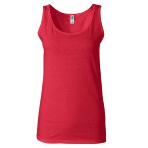 Gildan Ladies Soft Style Tank Top Vest / Cherry Red